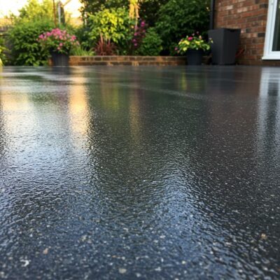 Epoxy coating on an outdoor patio